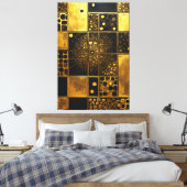 GoldRush 6 Canvas Print Leinwanddruck (Insitu (Schlafzimmer))