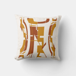 Goldrust auf Off-White Tribal Art Abstract Design Kissen