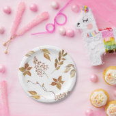 Goldrust-Herbstlaub Erntedank Friendsgiving Pappteller (Party)