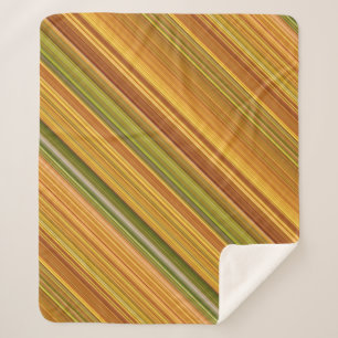 Goldruten-Grün-, Gelb- und Orange-Streifen Sherpadecke