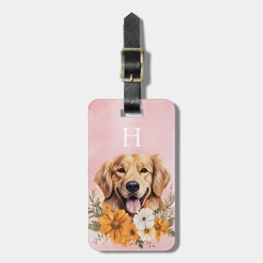 Golds Retriever Gepäckanhänger (Vorderseite vertikal)