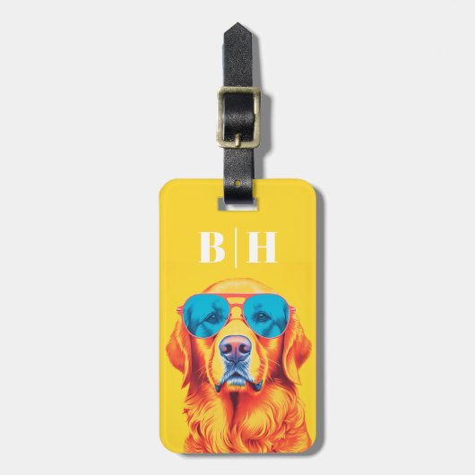 Golds Retriever-Gepäckanhänger Gepäckanhänger (Vorderseite vertikal)