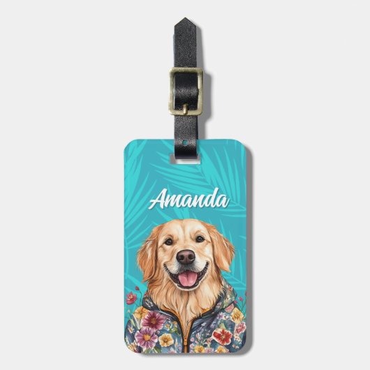 Golds Retriever-Gepäckanhänger Gepäckanhänger (Vorderseite vertikal)