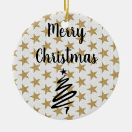 Golds Stars Weihnachten Keramik Ornament