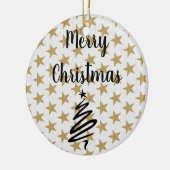 Golds Stars Weihnachten Keramik Ornament (Links)