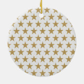 Golds Stars Weihnachten Keramik Ornament (Hinten)
