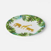 Goldsafari-TierParty-Platte Pappteller (Schrägansicht)