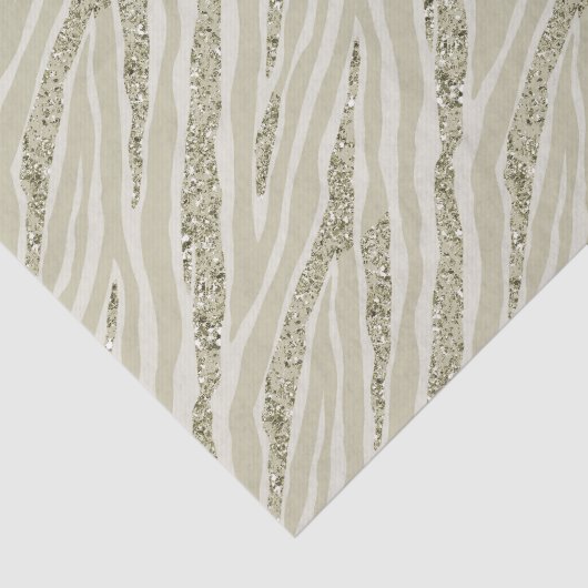 Goldsahnezebra-Druck-Glitzer Seidenpapier (Ausschnitt)