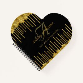 Goldsalon Bougee Glitzer Notizblock
