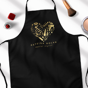 Goldsalon Herzmuskel Personalisierter Name Schürze