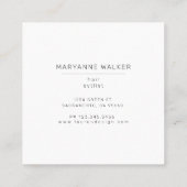 Goldsalon mit gebürstetem Rot Quadratische Visitenkarte (Rückseite)