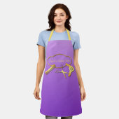 Goldsalon und Lila Schönheitssalon Schürze (Getragen)