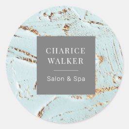 Goldsalon und Wellness-Center-Monogramm Runder Aufkleber