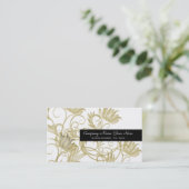 Goldsalon-Wellness-Centerschwarzes Visitenkarte (Stehend Vorderseite)