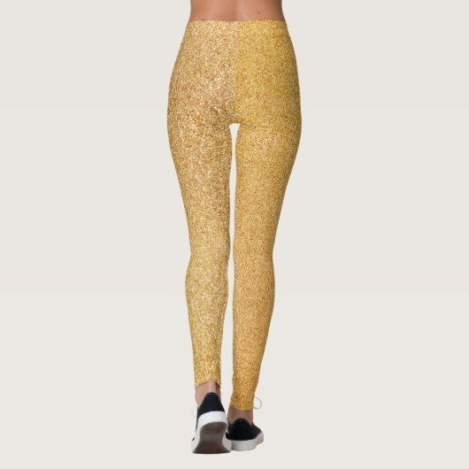 Goldsandy-Glitzer-Muster Leggings (Rückseite)