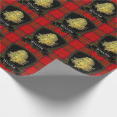 Goldsankt Stewart Tartan Geschenkpapier (Ecke)