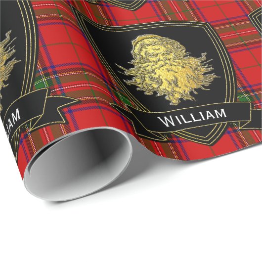 Goldsankt Stewart Tartan Geschenkpapier (Rolleneckpunkt)
