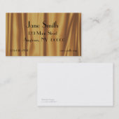 Goldsatin faltet Visitenkarte (Vorne/Hinten)