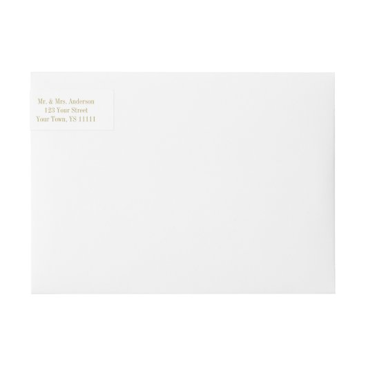 GoldSave the Date Rücksendeadresse (Vorderseite)