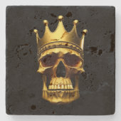 Goldschädel Steinuntersetzer (Vorderseite)