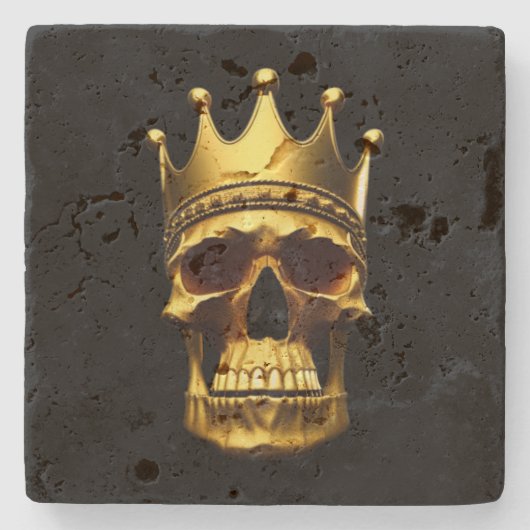 Goldschädel Steinuntersetzer (Vorderseite)