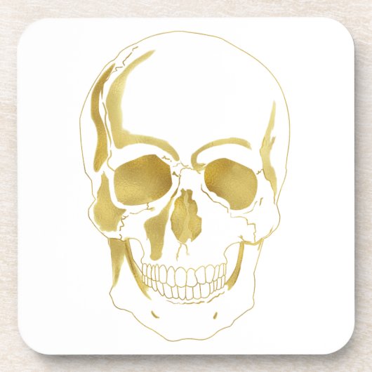 Goldschädel Untersetzer (Vorderseite)
