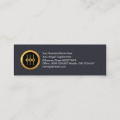 Goldschallwelle-stilvolle Namenseinstellung Mini Visitenkarte (Rückseite)