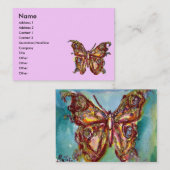 GOLDSCHALTER IN BLAU UND PINK VISITENKARTE (Vorne/Hinten)