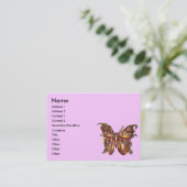 GOLDSCHALTER IN BLAU UND PINK VISITENKARTE (Stehend Vorderseite)