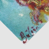 GOLDSCHALTER IN BLAUER Wasserfarbe Seidenpapier (Detail)