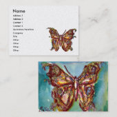 GOLDSCHALTFLÄCHE IN BLAUEN GLITZERN Weißbuch Visitenkarte (Vorne/Hinten)