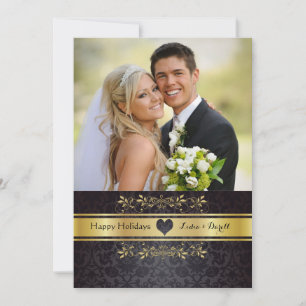 Goldscharfe Fotografie-Festtagskarte Feiertagskarte