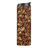 Goldschatten im braunen Hintergrund Thermosbecher (Nach links gedreht)