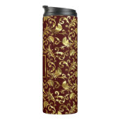 Goldschatten im braunen Hintergrund Thermosbecher (Nach rechts gedreht)