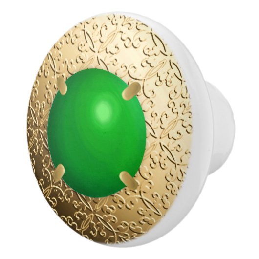 Goldschatten mit einem Imitat-Jade-Edelstein Keramikknauf (Rechts)