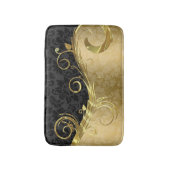 Goldschatten und wirbelnde und schwarze Damaskus Badematte (Vorderseite Vertikal)