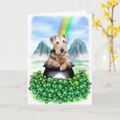 Goldschatz-Karte Airedales Terrier Karte (Gelbe Blume)