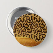 Goldscheiben auf Glamour-Käsehaut Button (Vorne & Hinten)