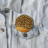 Goldscheiben auf Glamour-Käsehaut Button (Beispiel)