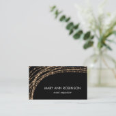 Goldschein-Schnur beleuchtet Ereignis-Organisator Visitenkarte (Stehend Vorderseite)