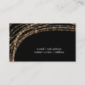 Goldschein-Schnur beleuchtet Ereignis-Organisator Visitenkarte (Rückseite)