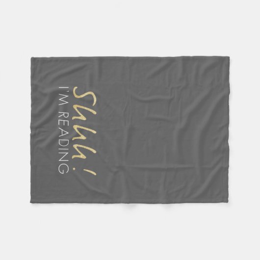 Goldschein Shhh! Ich lese Fleece-Decke Fleecedecke (Vorderseite (Horizontal))