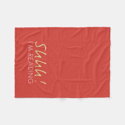 Goldschein Shhh! Ich lese Fleece-Decke Fleecedecke (Vorderseite (Horizontal))