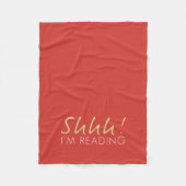 Goldschein Shhh! Ich lese Fleece-Decke Fleecedecke (Vorderseite)
