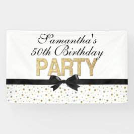 Goldscheinconfetti-50. Geburtstags-Party Banner