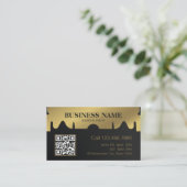 Goldschere Barber Beruflich Barber Shop Visitenkarte (Stehend Vorderseite)