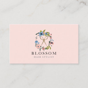 Goldschere Blumenschmuck-Salon für das Haar Stylis Visitenkarte