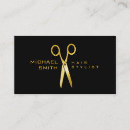 Goldschere Haar Stylist Ernennung #9 Terminkarte