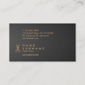 Goldschere Haare Stylist Black Gradient Discount Visitenkarte (Rückseite)