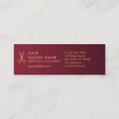 Goldschere Hair Stylist Wine Gradient Referenz Mini Visitenkarte (Rückseite)